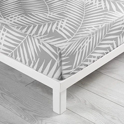 Afbeelding van douceur d&#039;intérieur, Hoeslaken (160 x 200 cm), Botania, grijs, 100% katoen