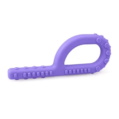 Afbeelding van ARK® Grabber Standard in glad of getextureerd met eenvoudige hantering voor kinderen door lusvorm incl. ATC onderhoudsinstructies kaakmotoriek, bijtblok, kauwen, tandjes (vast lavendel,
