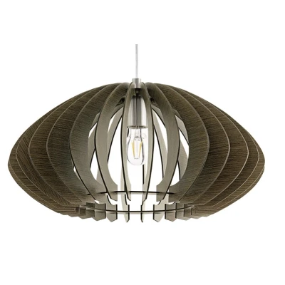 Afbeelding van EGLO  Cossano 2 Hanglamp   1 Lichts   Ø50cm   Nikkel Mat   Donkerbruin