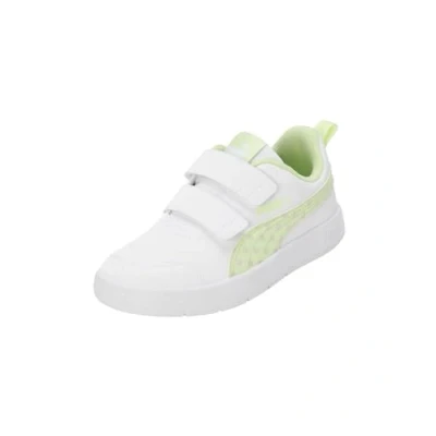 Afbeelding van Puma Courtflex V3 Dotty V PS, uniseks gymschoenen voor kinderen en jongens, White Cool Cucumber, 21 EU