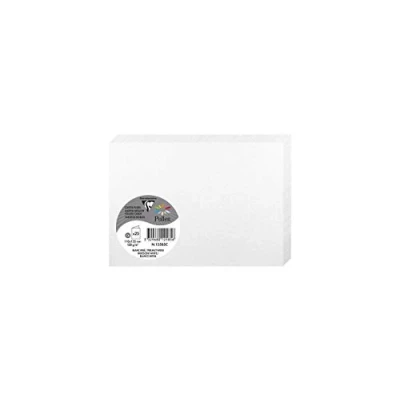 Afbeelding van Clairefontaine 12585C 25 dubbele kaarten formaat C6 11 x 15,5 cm 210 g/m² kleur: wit glinsterend uitnodigingskaarten voor evenementen en beloften serie Pollen premium papier glad