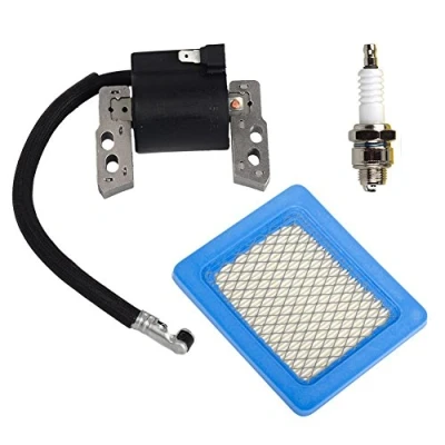 Afbeelding van OxoxO New Ignition Coil met 491588 491588S Air Filter Spark Plug voor Briggs &amp; Stratton Engines Replace 695711 802574 493237 796964 492416