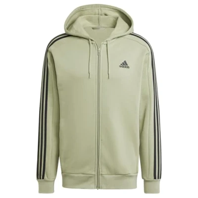Afbeelding van adidas Heren Essentials Fleece 3 strepen Full Zip Hooded Track Top (pak van 1)