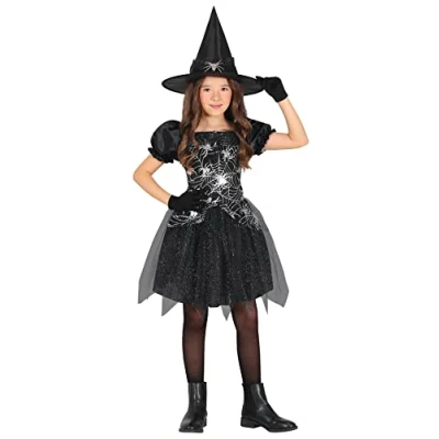 Afbeelding van Fiestas Guirca Silver witch meisjes (7 9 jaar) Halloween kostuum voor kinderen