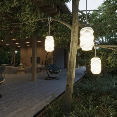 Afbeelding van Newgarden Bita LED buiten hanglamp, wit/grijs