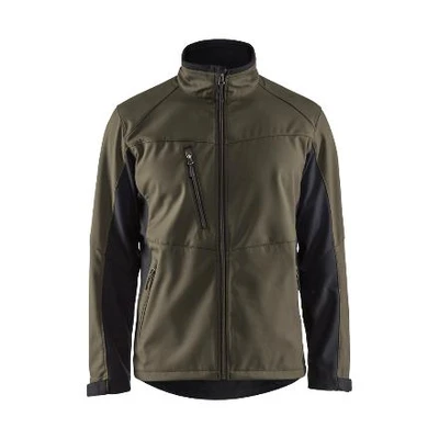 Afbeelding van Blåkläder Softshell jack unite zwart groen, maat XXL, Geschikt voor Veehouderij