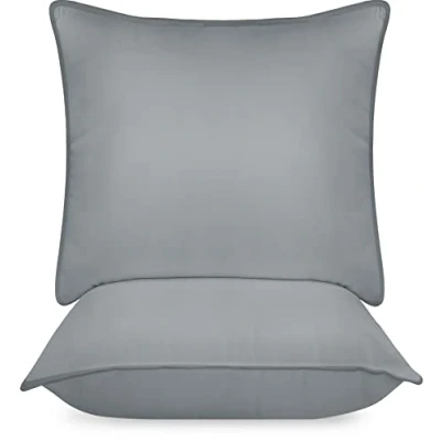 Afbeelding van Utopia Bedding Premie Kussen (Set van 2), 65 x cm Beddenkussens, Zachte Stof met Holle Vezelvulling (Grijs)