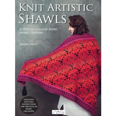 Afbeelding van Knit Artistic Shawls: 15 Special Colour Work Designs. Exclusive Knitting Instructions for Triangular Shawl Creations.