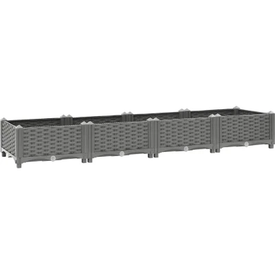 Afbeelding van vidaXL Plantenbak verhoogd 160x40x23 cm polypropeen