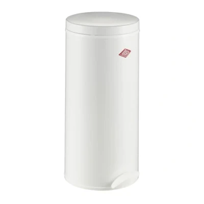 Afbeelding van Wesco Gastro pedaalemmer 127 in de kleur wit, gepoedercoat plaatstaal, metalen inzetstuk met 22 liter volume, kunststof voettrede