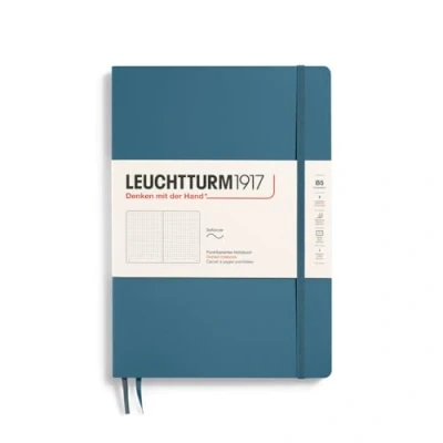Afbeelding van Leuchtturm Notitieboek B5 Softcover Stone Blue Gestippeld