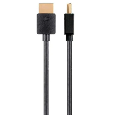 Afbeelding van Monoprice 134203 gecertificeerde premium HDMI kabel 3 voet zwart (5 stuks) 4K @60Hz HDR 18Gbps 36AWG YUV 4:4: 4 Ultra Slim Series