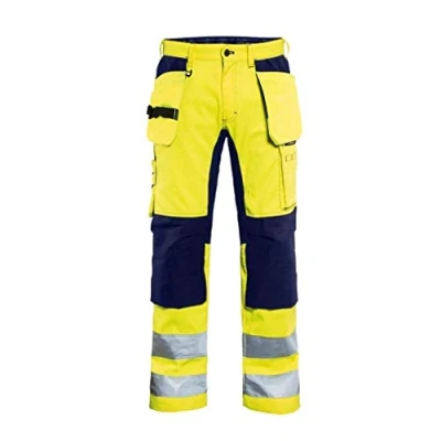 Afbeelding van Blaklader Werkbroek met stretch High Vis 1552 1811 Geel/Marineblauw