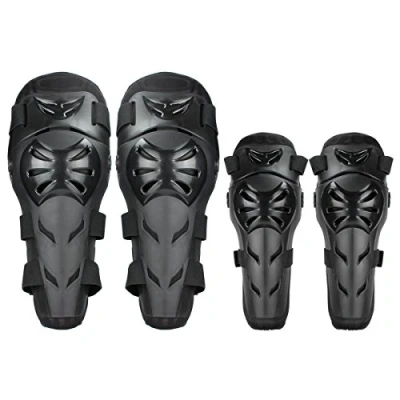 Afbeelding van GES 4 stuks motorfiets knie elleboog beschermer Motocross Racing scheenbeschermer pads beschermende uitrusting voor volwassenen (zwart)