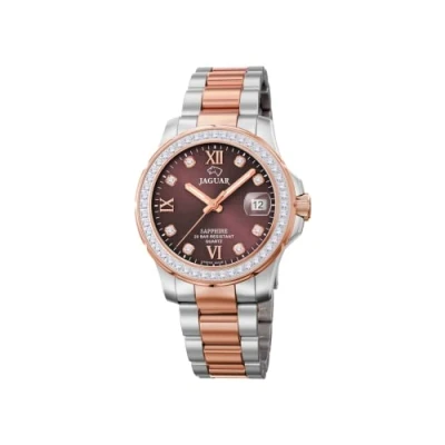 Afbeelding van Jaguar J894/2 Dames Horloge Saffierglas Roestvrijstaal/Staal Goudkleurig/Zilverkleurig Ø 34.5 mm Quartz Vouw/Vlindersluiting