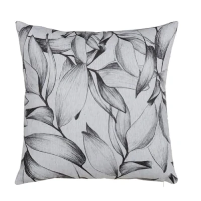 Afbeelding van Kussen Polyester Katoen Wit Zwart Lakens 45 x cm