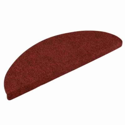 Afbeelding van vidaXL Trapmatten zelfklevend 10 st 56x17x3 cm naaldvilt rood