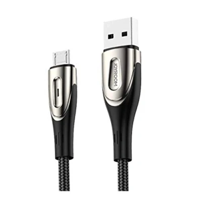 Afbeelding van JOYROOM USB A naar Micro Kabel 3 Meter Sharp series 3A Zwart