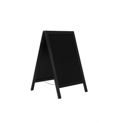 Afbeelding van BRASQ Krijtstoepbord zwart 55x 85 CM Krijtbord Reclamebord Stoepbord Dubbelzijdig Voor Binnen en Buiten Horeca