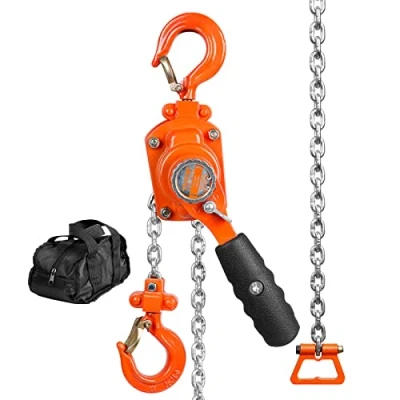 Afbeelding van VEVOR Mini Hefboomtakel Handmatig 0,25 T Ratchet Chain Hefen 2,8 m Koolstofstaal G80 Rem Weston Dubbele Ratel Geleidingen Ketting Haak 360 voor Goederen Garage Dock Fabriek