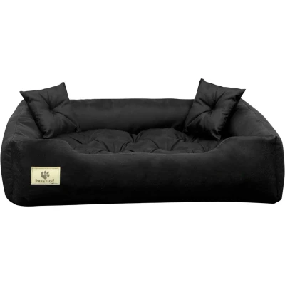 Afbeelding van Honden en kattenbed met twee kussen Wasbaar Buitenmaat: 145x115cm Zwart