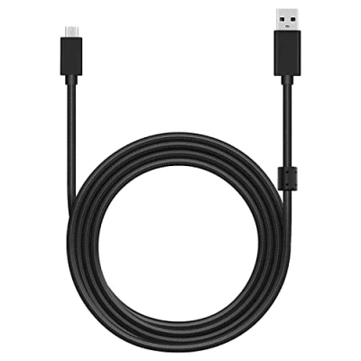 Afbeelding van Mcbazel Logitech G633/G633s Headset Vervanging Micro USB Audiokabel naar Oplaadkabel Ondersteuning G533/G933/G933S Gaming Headset/PS4 controller 2 m Zwart