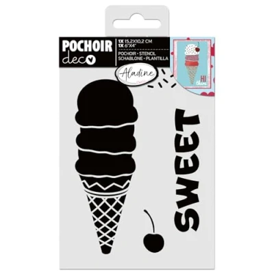 Afbeelding van Aladine Stencil 15x10cm Ice Cream (81267)