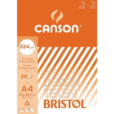 Afbeelding van Canson tekenblok Bristol ft 21 x 29,7 cm (A4) tekenpapier