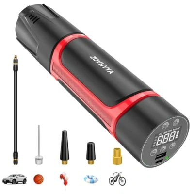 Afbeelding van ZOVHYYA Batterij Luchtpomp 150PSI Elektrische 4500mAh Mini Luchtcompressor USB Type C Input Fietspomp met Digitaal LED Licht voor Auto Motorfiets Bal enz