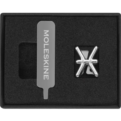 Afbeelding van Moleskine Vissenspeld voor notitieboek of dagboek, dierenriemsymboolpen, personaliseer elastische sluiting, gepersonaliseerde cadeau ideeën, zilverkleur