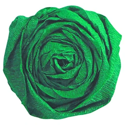 Afbeelding van Clairefontaine 903074C verpakking met 10 vellen crêpepapier, 2,5 x 0,5 m, ideaal voor creatieve hobby&#039;s, 1 verpakking, flesgroen
