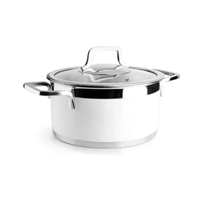 Afbeelding van Lacor Buffet Kookpot met Deksel Wit Ø 24cm