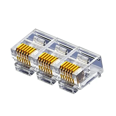 Afbeelding van VIVOCH 100 Stks RJ11 RJ12 6P6C Telefoon Connectors, Modulaire Stekkers
