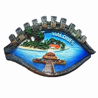 Afbeelding van 3D Maldiven souvenir koelkast magneet, Huis &amp; keuken decor Malediven magneet