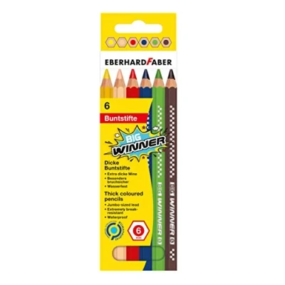 Afbeelding van Eberhard Faber kleurpotlood Big Winner assorti kleuren 6 stuks EF 518706