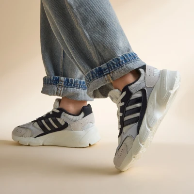 Afbeelding van adidas Performance Crazychaos 2000 Unisex Hardloopschoenen voor op de weg kinderen, Maat: 33, Off white/matte silver/core black