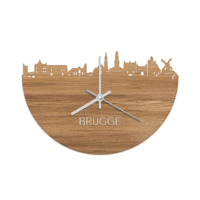Afbeelding van Skyline Klok Brugge Eiken