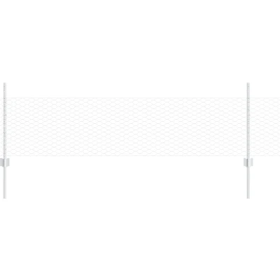 Afbeelding van vidaXL Hekpalen 11 stuks U kanaal 60 cm Gegalvaniseerd Staal, Hexagonaal Hek 0.5x100 m Staal