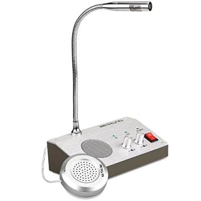 Afbeelding van Retevis RT9908 raamintercomsysteem, bidirectioneel, raamluidspreker, intercomsysteem voor kantoor, luidsprekers, geschikt ziekenhuis, bank, winkel, ticketwinkel