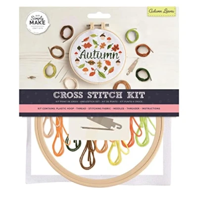 Afbeelding van Simply Make Kruissteek Kit Herfstbladeren
