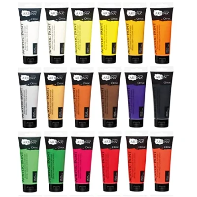 Afbeelding van Artina Crylic Acrylverf Set 24x Hoogwaardig Tubes à 120ml Acrylverfset Plakkaatverf Schilderset
