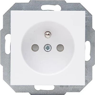 Afbeelding van Kopp HK07 Midden geaarde contactdoos, verhoogde aanraakbeveiliging, kleur: arctisch wit mat (10 stuks)