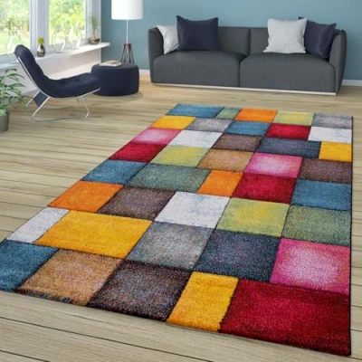 Afbeelding van Tapijt Laagpolig Woonkamer Mottled 3D Geometrisch Modern Veelkleurig, Kleur:Veelkleurig, Maat:80x150 cm