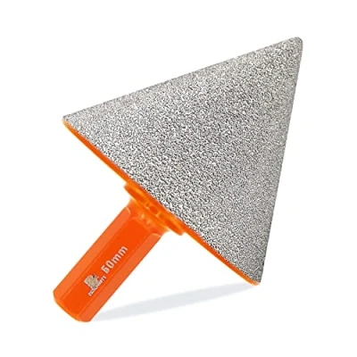 Afbeelding van Diamond Beveling Afschuining Bit,BRSCHNITT 2 Inch (50mm) Finger Freesbits met Hex Shank voor het vergroten, polijsten en afschuinen van de gaten