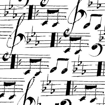 Afbeelding van 20 servetten muziek muziekregels als tafeldecoratie. Papieren met motief. Ook voor decoupage en servettentechniek 33x33cm