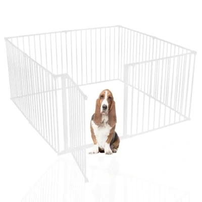 Afbeelding van Bettacare Huisdierenren Assortiment, Wit 144cm x (10 opties beschikbaar), Hondenren voor Huisdieren Honden en Puppy&#039;s, geschikt binnen buitengebruik, Puppyren, Eenvoudige Installatie