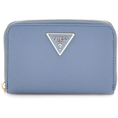 Afbeelding van GUESS Portemonnee Laurel SLG Medium Zip Around Wallet Slate Lichtblauw