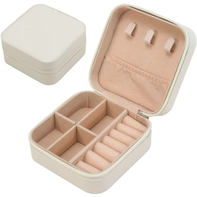 Afbeelding van Juwelendoos Moederdag Cadeautje Opbergbox Sieradenorganizer 10cm x 5cm gebroken wit