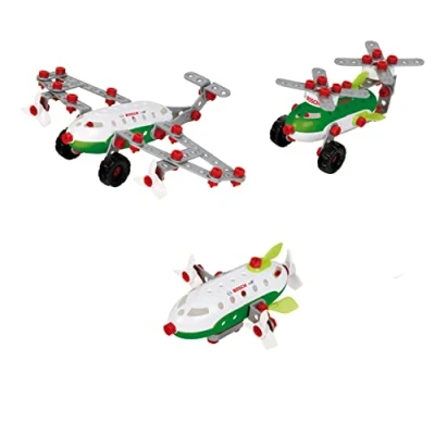 Afbeelding van Theo Klein 8790 Bosch 3 in 1 Aircraft Team bouwset I Voor het bouwen van verschillende vliegtuigen Met bouwplannen modellen kinderen vanaf jaar
