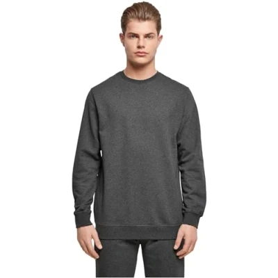 Afbeelding van Basic Crewneck Sweater met ronde hals Charcoal 4XL